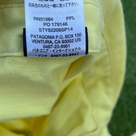Patagonia Short Sleeve Men's Polo Trout Fitz Roy medium casual Preowned - Picture 7 of 9